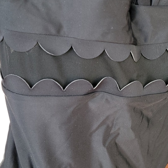 Cupshe Scalloped Black One-Piece Swimsuit - Picture 3 of 6